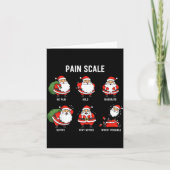 Santa Pain Scale Funny Christmas Design For Nurse  カード (正面)
