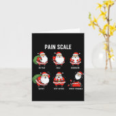 Santa Pain Scale Funny Christmas Design For Nurse  カード (黄色い花)