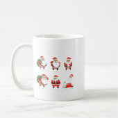 Santa Pain Scale Funny Christmas Design For Nurse  コーヒーマグカップ (左)