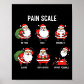 Santa Pain Scale Funny Christmas Design For Nurse  ポスター (正面)