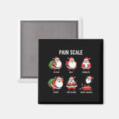 Santa Pain Scale Funny Christmas Design For Nurse マグネット (正面/裏面)