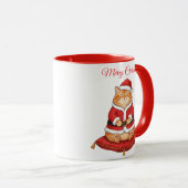 Santa Paws Cat Christmas Coffee Mug マグカップ (正面右)