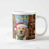 Santa Paws Christmas -Golden Retriever Holiday ジャンボコーヒーマグカップ (右)