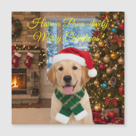 Santa Paws Christmas Magnetic Card