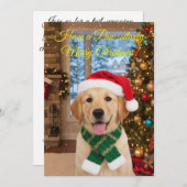 Santa Paws Christmas Party Invitation Card 招待状 (正面/裏面)