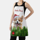 Santa Paws Corgi Holiday Chef Design エプロン (インサイチュ)