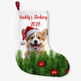 Santa Paws Corgi Holiday Stocking スモールクリスマスストッキング