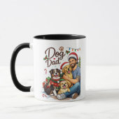 Santa Paws Dog Dad Christmas Mug – Cute Holiday Co マグカップ (左)
