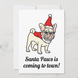 Santa Paws Frenchie Christmas 招待状