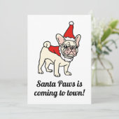 Santa Paws Frenchie Christmas 招待状 (スタンド正面)