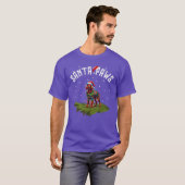 Santa Paws Happy Irish Setter Wrapped in Christmas Tシャツ (正面フル)