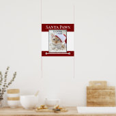 Santa Paws Is Coming To Town Christmas Poster ポスター (キッチン)