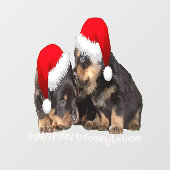 Santa Paws Is Coming To Town Cute Rottweiler Xmas ウィンドウサイン (シート)