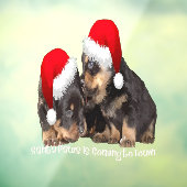 Santa Paws Is Coming To Town Cute Rottweiler Xmas ウィンドウサイン (シート3)