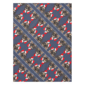 Santa Paws Is Coming To Town Cute Rottweiler Xmas テーブルクロス (正面)