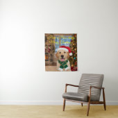 Santa Paws Retriever Christmas Tapestry Wall Art  タペストリー (インサイチュ)
