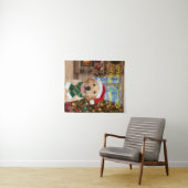Santa Paws Retriever Christmas Tapestry Wall Art  タペストリー (インサイチュ(横))