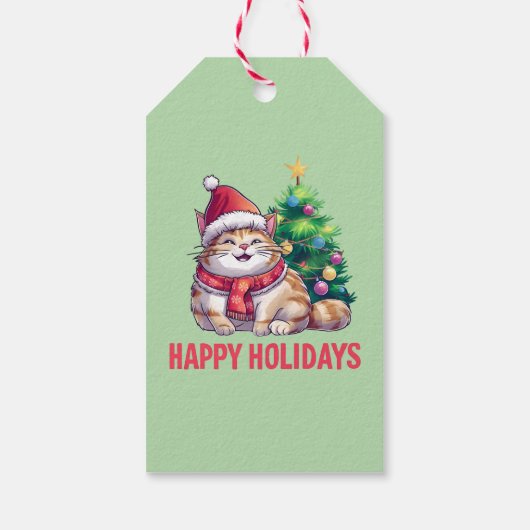 Santa Paws Says Happy Holidays ギフトタグ (裏面)