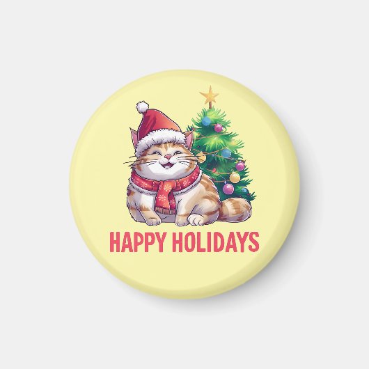 Santa Paws Says Happy Holidays マグネット (正面)