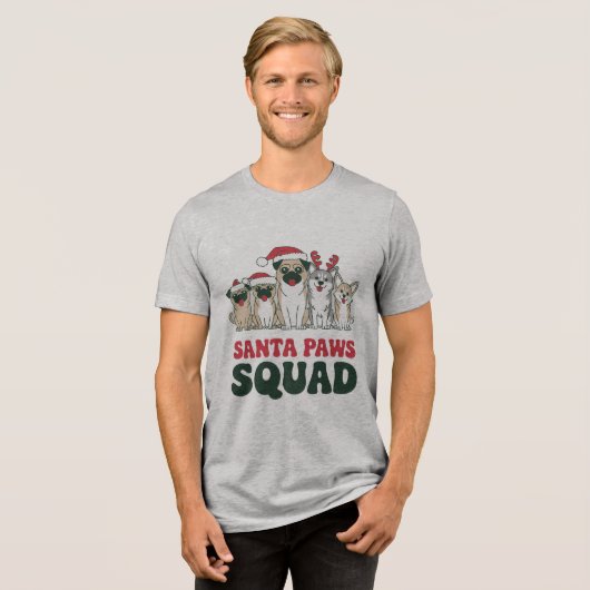 Santa Paws Squad Tee トライブレンドＴシャツ (正面全面)