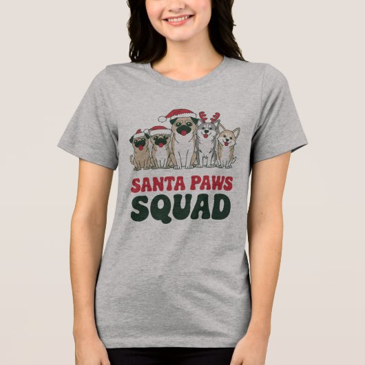 Santa Paws Squad Tee トライブレンドＴシャツ (正面)