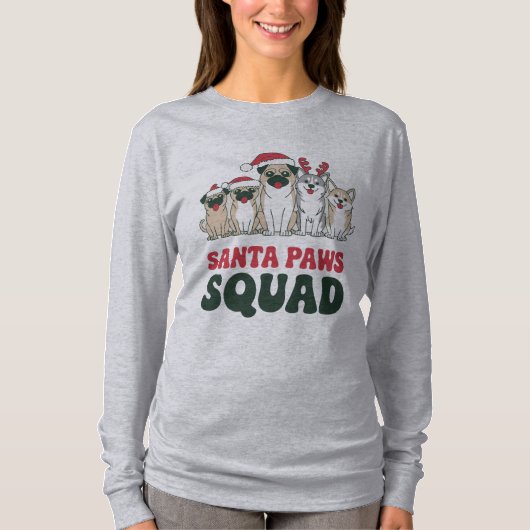 Santa Paws Squad Tee Tシャツ (正面)