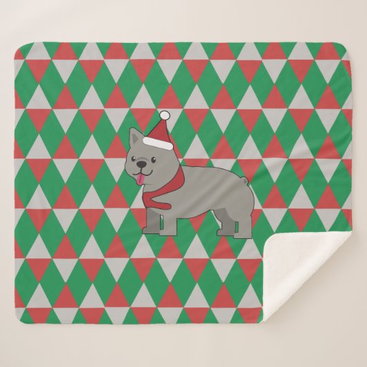 Santa PawsHoliday Diamonds Dog シェルパブランケット (正面(横))