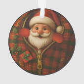 Santa Peekaboo Cozy Christmas Ornament オーナメント (裏面)