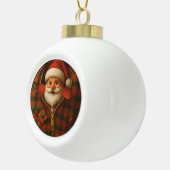 Santa Peekaboo Cozy Christmas Ornament セラミックボールオーナメント (右)