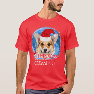 Santa Pembroke Welsh Corgi Dog Merry Christmas Is  Tシャツ