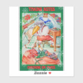 Santa Penguin Taking Notes Checking Em Twice  シール (シート)