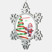 SANTA PEWTER SNOWFLAKE ORNAMENT スノーフレークピューターオーナメント (右)