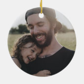 Santa Photoのビー得ダーを持つ人のために何かがある セラミックオーナメント (裏面)