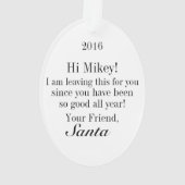 Santa Photoオーナメントから – See Back オーナメント (裏面)