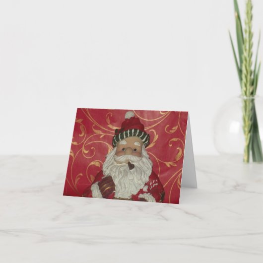 Santa Photo Folded Note Card ノートカード (正面)