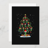 Santa Pickle Christmas Tree Lights Funny Pickle Lo 招待状 (正面/裏面)