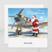 Santa Pilot Christmas Flight for Aviation Staff シーズンカード (正面/裏面)