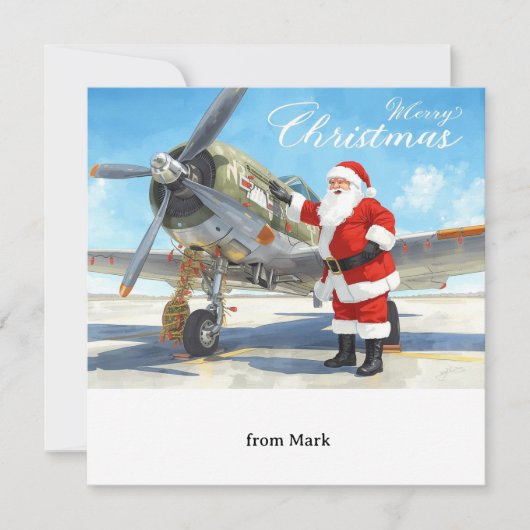 Santa Pilot Christmas Flight for Aviation Staff シーズンカード (正面)