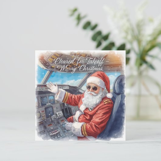 Santa Pilot Cleared for takeoff Christmas Flight シーズンカード (スタンド正面)