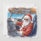 Santa Pilot Cleared for takeoff Christmas Flight シーズンカード (正面)