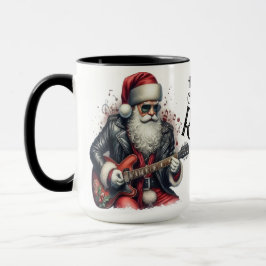 Santa Playing an Electric Guitar Coffee Mug Cup マグカップ