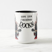 Santa Playing an Electric Guitar Coffee Mug Cup マグカップ (中央)