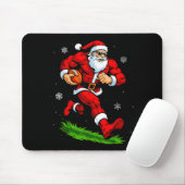 Santa Playing Football Xmas Funny Christmas Footba マウスパッド (マウス)