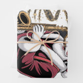 Santa Playing Saxophone Xmas Musician Saxophonist  ラッピングペーパーシート (インサイチュ)