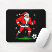 Santa Playing Soccer Xmas Funny Christmas Soccer S マウスパッド (マウス)