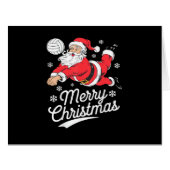Santa Playing Volleyball Christmas Pajama Cool Spo (正面横)