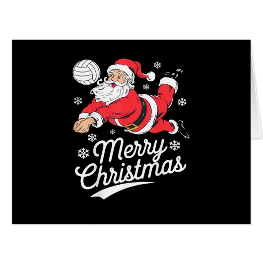 Santa Playing Volleyball Christmas Pajama Cool Spo (正面横)