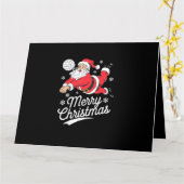 Santa Playing Volleyball Christmas Pajama Cool Spo カード (黄色い花)