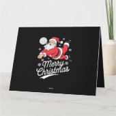 Santa Playing Volleyball Christmas Pajama Cool Spo カード (裏面)