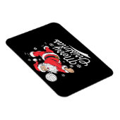 Santa Playing Volleyball Christmas Pajama Cool Spo マグネット (右側)